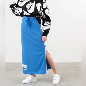 Nike Blue Maxi Skirt with Side Zipper